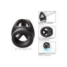 alpha ring by Calextotics Ballstretcher en silicone Alpha Dual 37 mm Noir